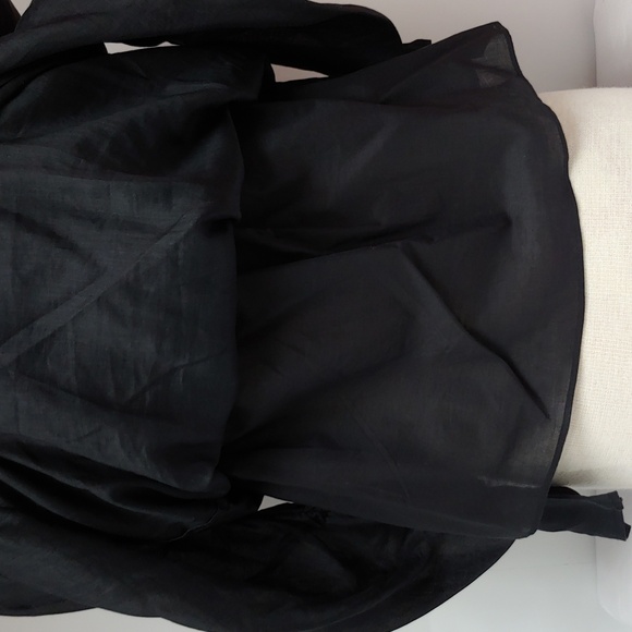 Frame Black Off the Shoulders Shirt Size M - Picture 7 of 11